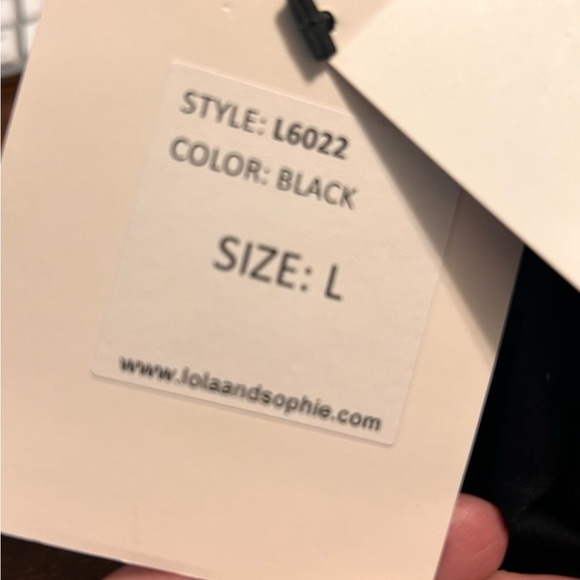 Lola & Sophie Black LS Ruched Bodycon Midi Dress L. NWT - Picture 7 of 9